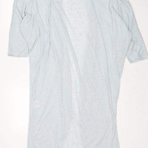 B.You Womens Blue V-Neck Polyester Cardigan Jumper Size L