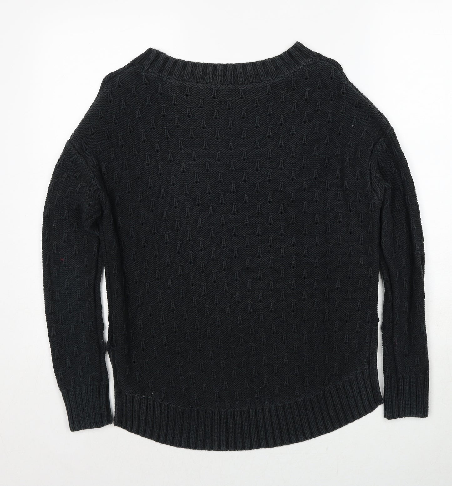Gap Womens Black Round Neck Cotton Pullover Jumper Size XS