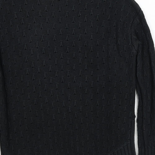 Gap Womens Black Round Neck Cotton Pullover Jumper Size XS