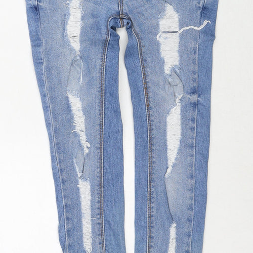 Encore Womens Blue Cotton Skinny Jeans Size 26 in Regular Zip - Label size 1