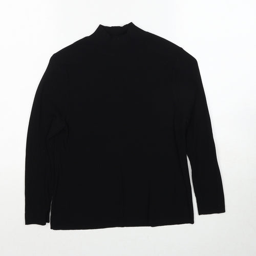 ASOS Womens Black Mock Neck Viscose Pullover Jumper Size 6