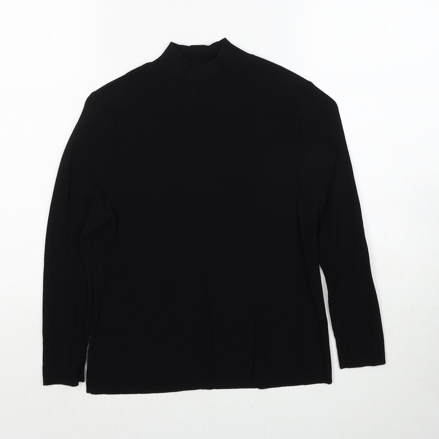 ASOS Womens Black Mock Neck Viscose Pullover Jumper Size 6