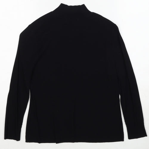 ASOS Womens Black Mock Neck Viscose Pullover Jumper Size 6