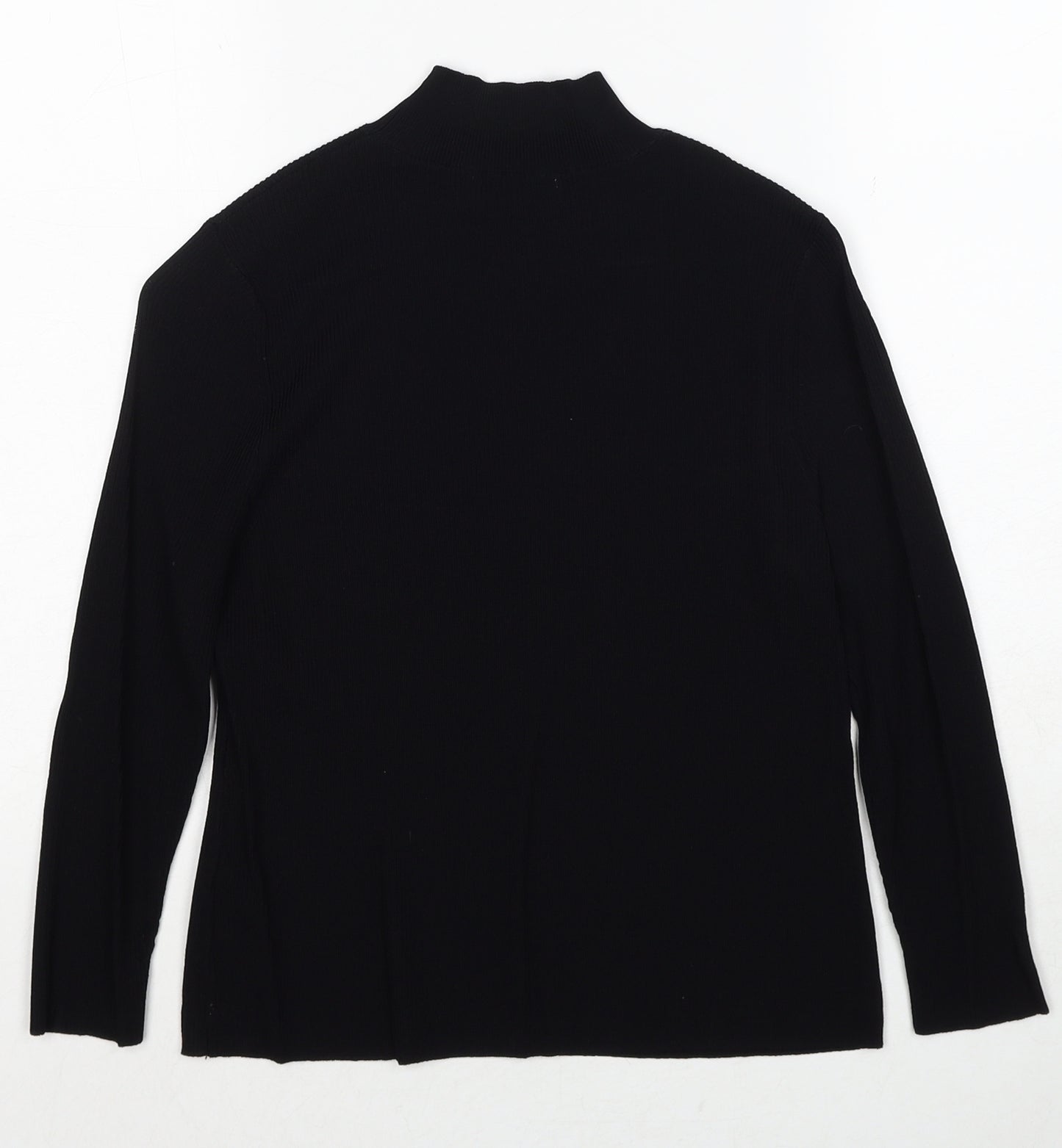 ASOS Womens Black Mock Neck Viscose Pullover Jumper Size 6