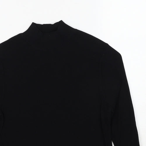 ASOS Womens Black Mock Neck Viscose Pullover Jumper Size 6