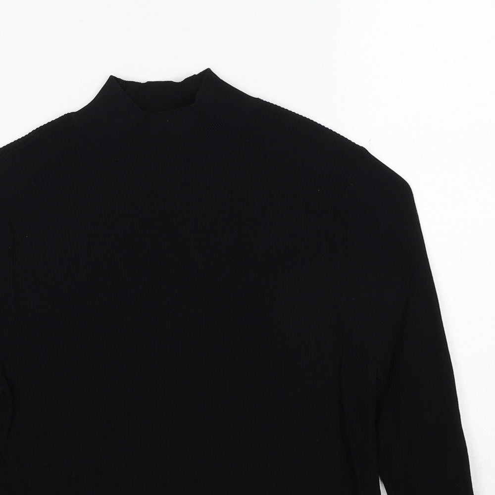 ASOS Womens Black Mock Neck Viscose Pullover Jumper Size 6