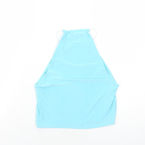 I SAW IT FIRST Womens Blue Polyester Basic Tank Size 12 Round Neck