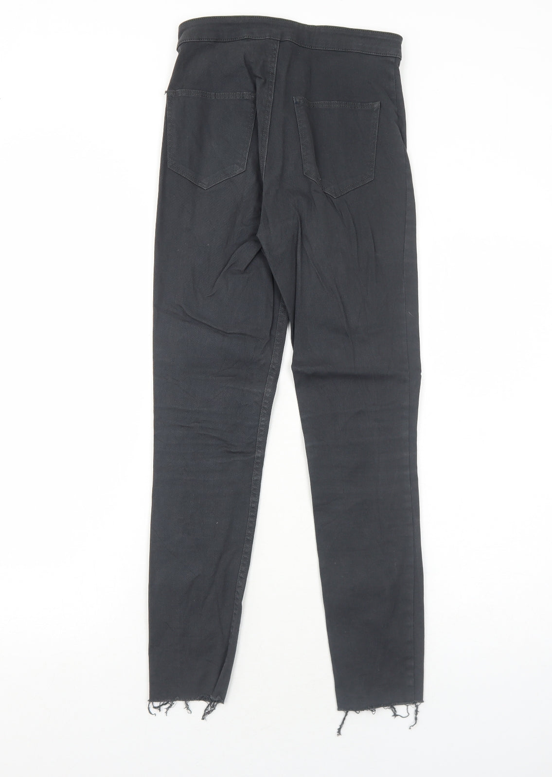 H&M Womens Black Cotton Skinny Jeans Size 6 Regular Zip