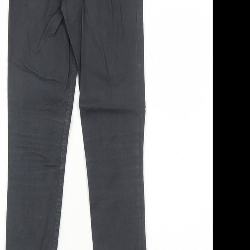 H&M Womens Black Cotton Skinny Jeans Size 6 Regular Zip