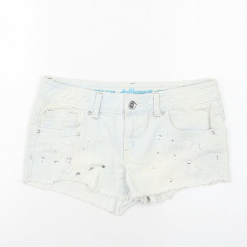 Dollhouse Womens Blue Cotton Cut-Off Shorts Size 14 Regular