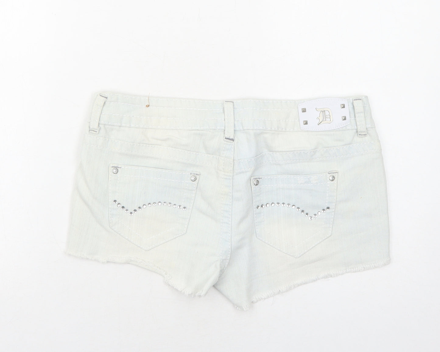 Dollhouse Womens Blue Cotton Cut-Off Shorts Size 14 Regular