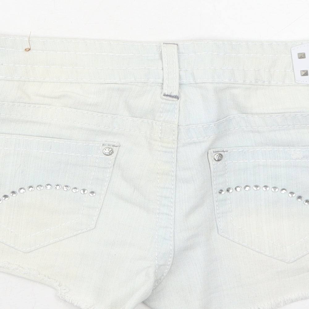 Dollhouse Womens Blue Cotton Cut-Off Shorts Size 14 Regular