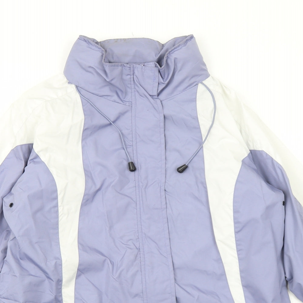 Blancheporte Womens Purple Rain Coat Coat Size 6 Zip