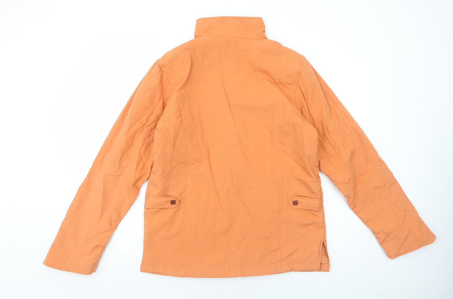 Preworn Womens Orange Jacket Size 10 Button
