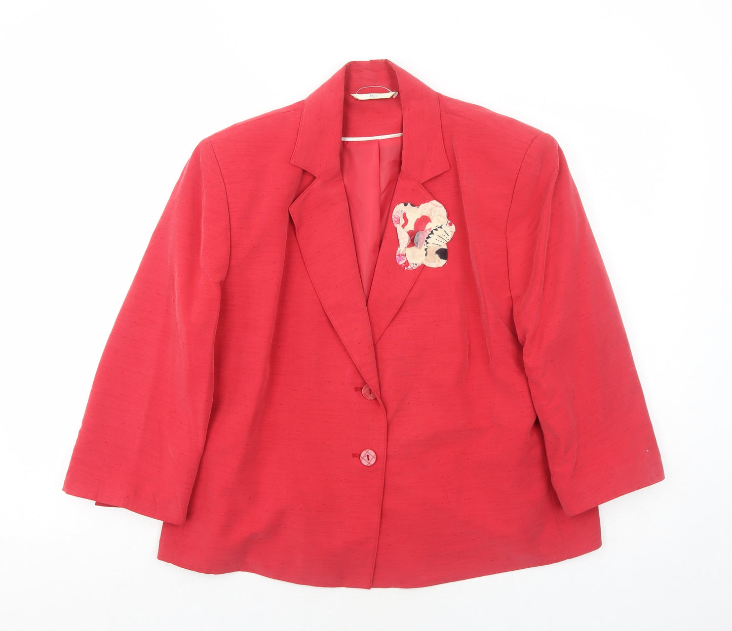 Klass Womens Red Jacket Size 16 Button