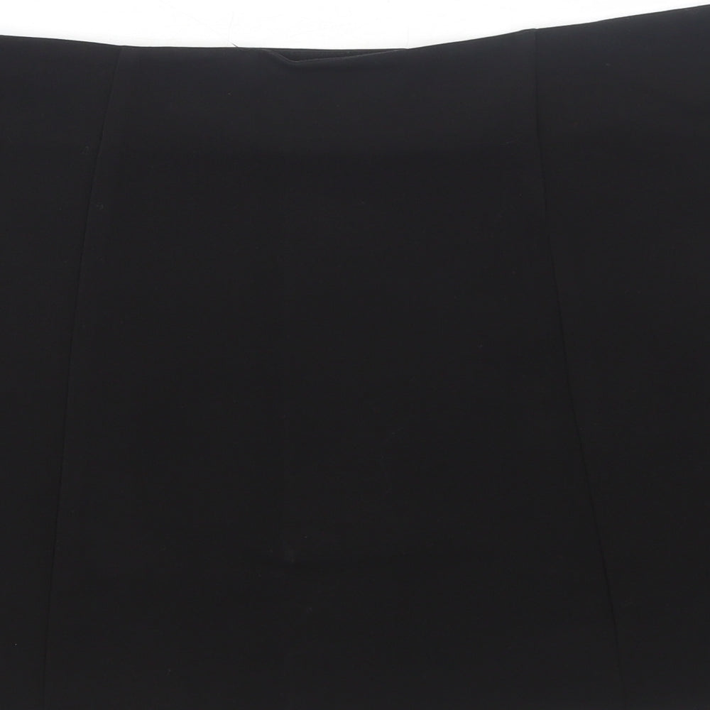 New Look Womens Black Polyester Mini Skirt Size 14 Zip