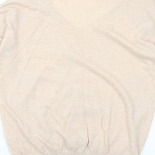 Damart Womens Pink V-Neck Nylon Pullover Jumper Size 10