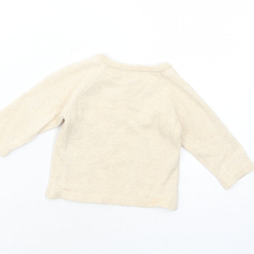 Disney Baby Baby Beige Cotton Pullover Jumper Size 0-3 Months Button - Dumbo