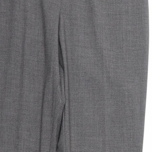 Marks and Spencer Womens Grey Polyester Dress Pants Trousers Size 14 Regular Zip