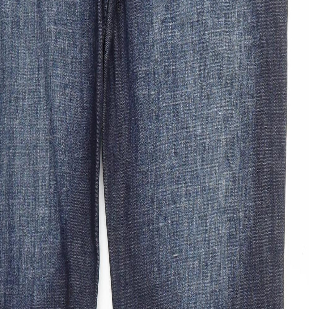 Rapper Womens Blue Cotton Straight Jeans Size 12 L34 in Regular Zip