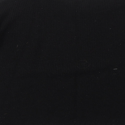 Peacocks Womens Black Boat Neck Geometric Acrylic Pullover Jumper Size L