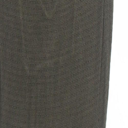 Mango Womens Green Viscose A-Line Size M V-Neck Pullover
