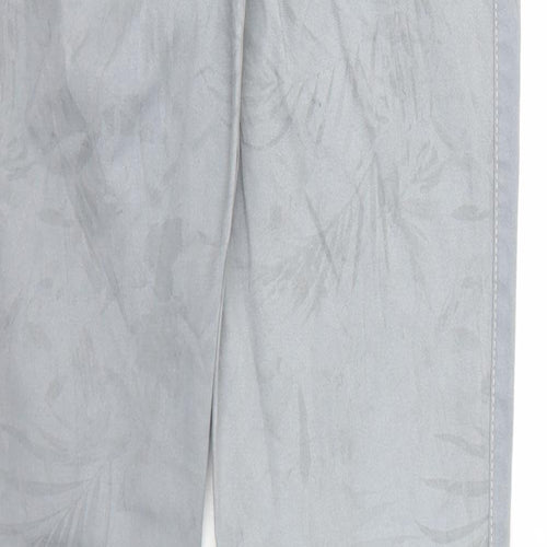 Blue Motion Womens Grey Herringbone Cotton Skinny Jeans Size 8 Regular Zip