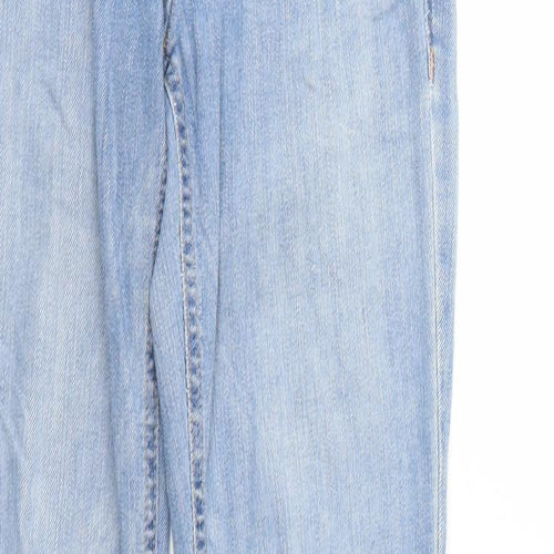 H&M Womens Blue Cotton Skinny Jeans Size 6 L32 in Regular Zip