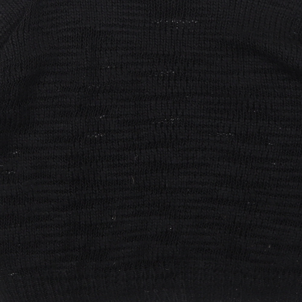 New Look Womens Black Boat Neck Acrylic Pullover Jumper Size 12