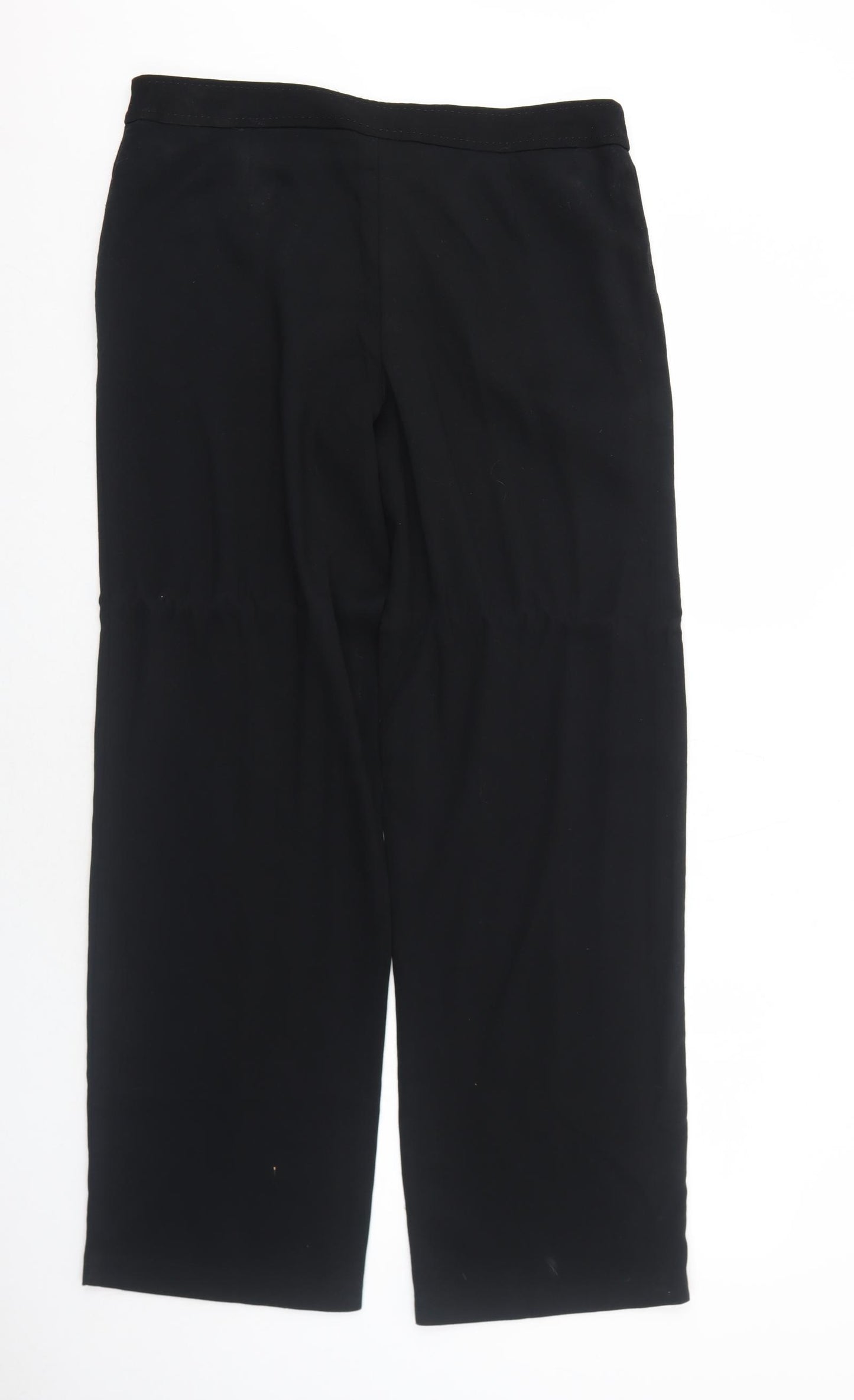 NEXT Womens Black Polyester Dress Pants Trousers Size 14 Regular Zip