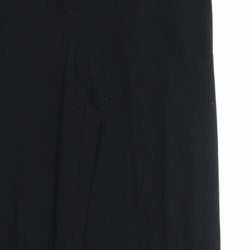 NEXT Womens Black Polyester Dress Pants Trousers Size 14 Regular Zip