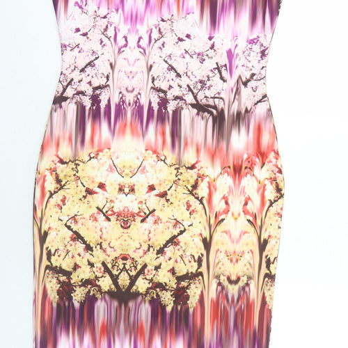 Papaya Womens Multicoloured Geometric Polyester A-Line Size 12 Round Neck Pullover