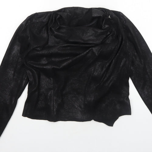Selection Womens Black Jacket Size 8 Zip
