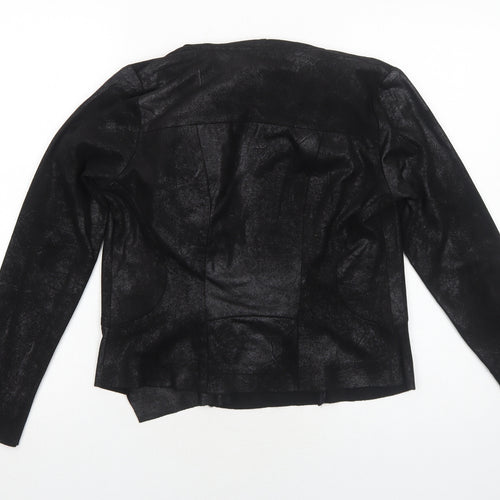 Selection Womens Black Jacket Size 8 Zip