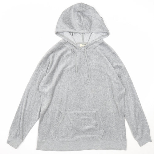 Papaya Womens Grey Cotton Pullover Hoodie Size M Pullover