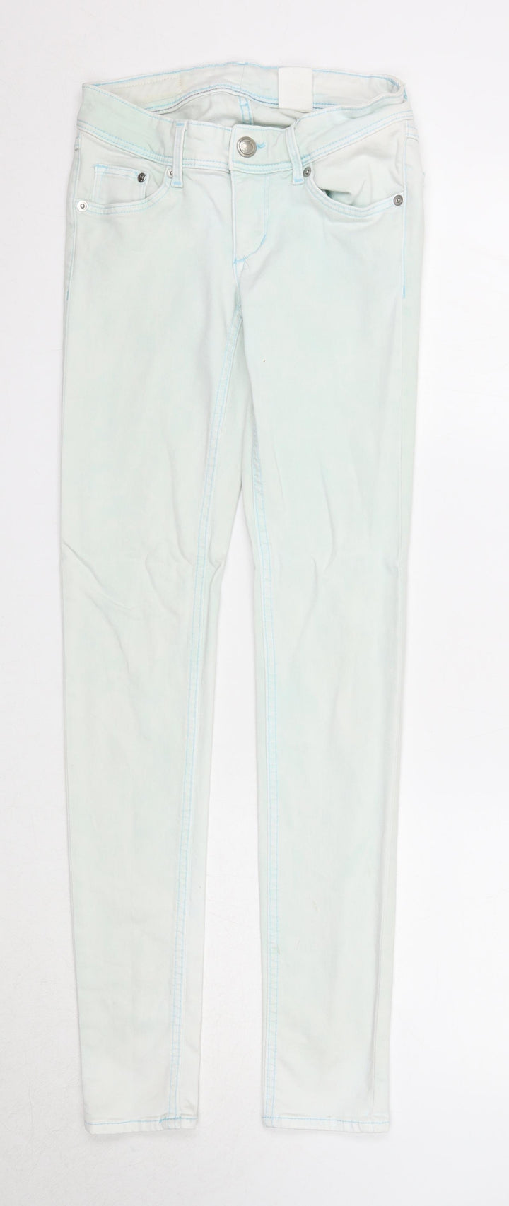 &Denim Womens Blue Cotton Skinny Jeans Size 27 in L32 in Regular Zip