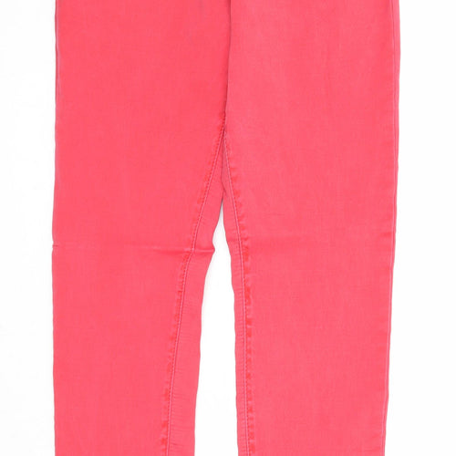 Yes Yes Womens Pink Cotton Skinny Jeans Size 10 Regular Zip