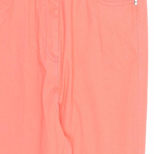 Wilkies Womens Pink Cotton Straight Jeans Size 10 Regular Zip