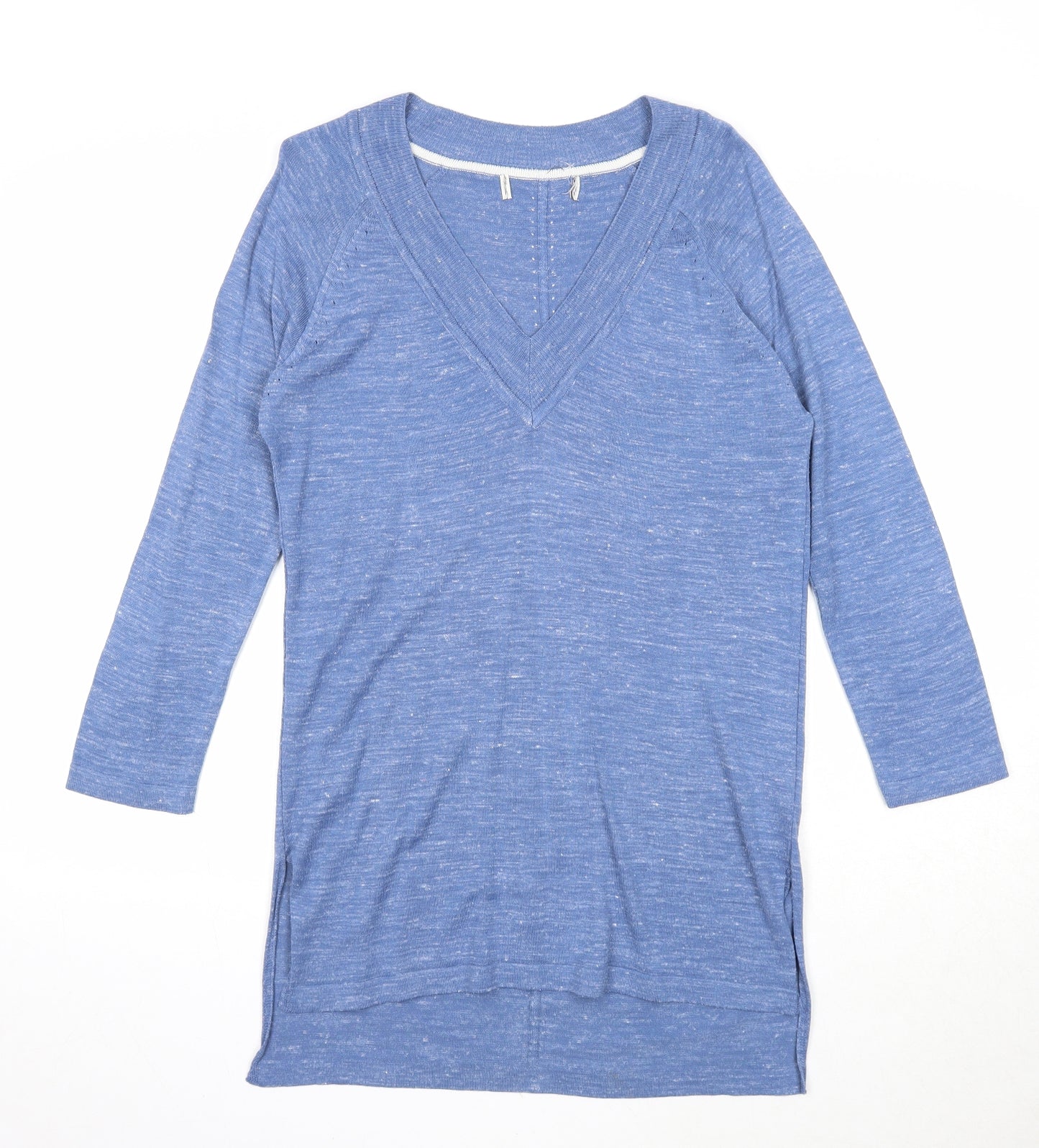 NEXT Womens Blue V-Neck Acrylic Pullover Jumper Size 8