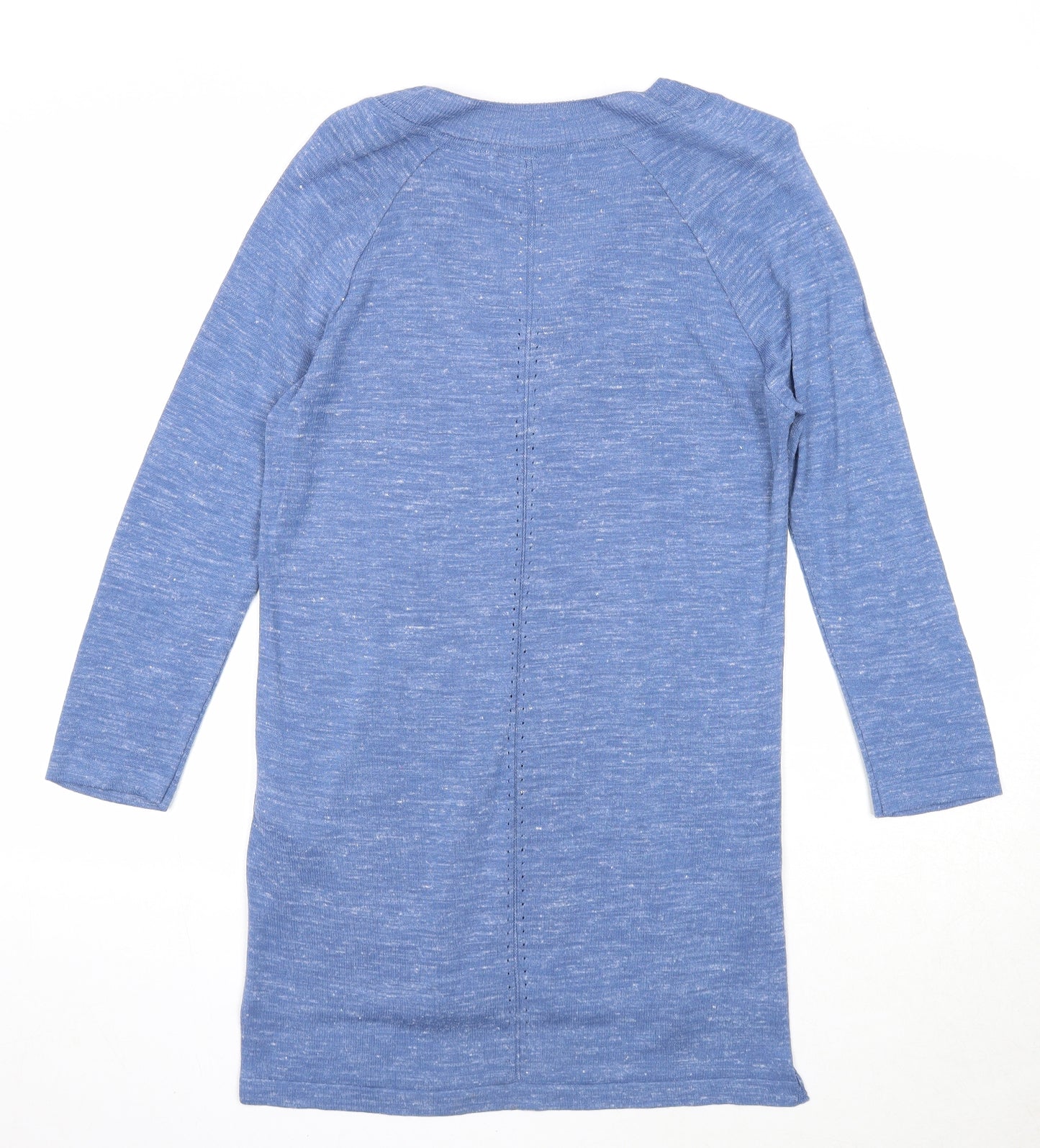 NEXT Womens Blue V-Neck Acrylic Pullover Jumper Size 8