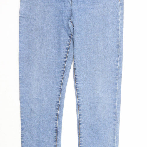 Denim & Co. Womens Blue Cotton Skinny Jeans Size 10 Regular Zip