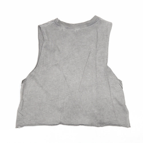 ASOS Womens Grey Cotton Basic Tank Size 8 Round Neck - Rogue Eagles