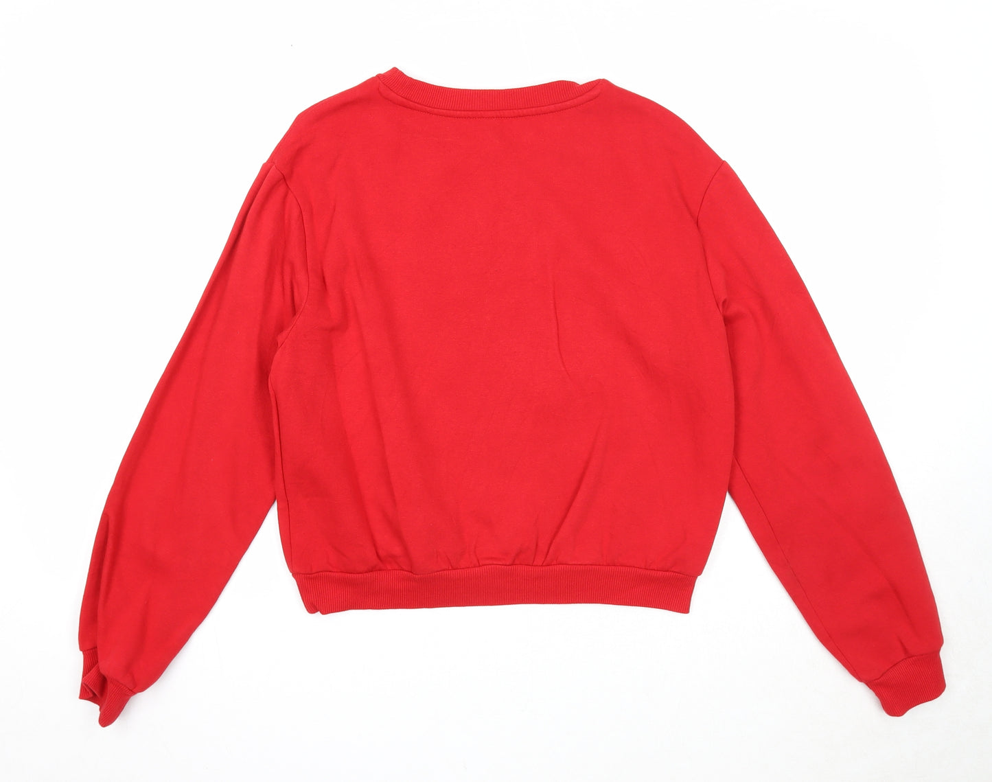 Divided Womens Red Cotton Pullover Sweatshirt Size S Pullover - Darlin