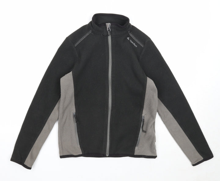 Quechua Boys Grey Geometric Jacket Size 10 Years Zip