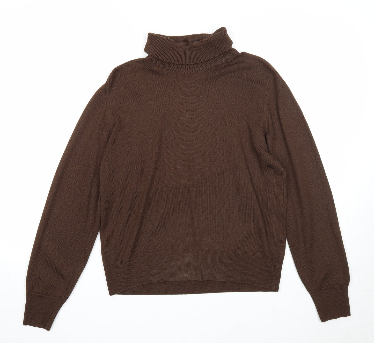 Escorpion Womens Brown Roll Neck Acrylic Pullover Jumper Size M