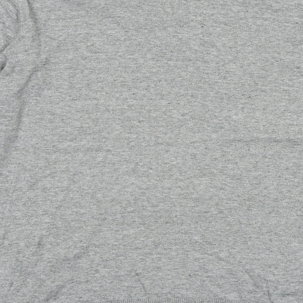 NEXT Womens Grey V-Neck Nylon Pullover Jumper Size M