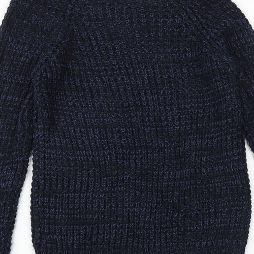 Clockhouse Womens Blue Boat Neck Acrylic Pullover Jumper Size S