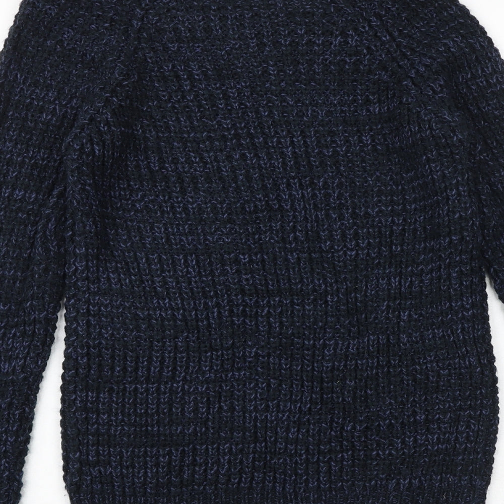 Clockhouse Womens Blue Boat Neck Acrylic Pullover Jumper Size S