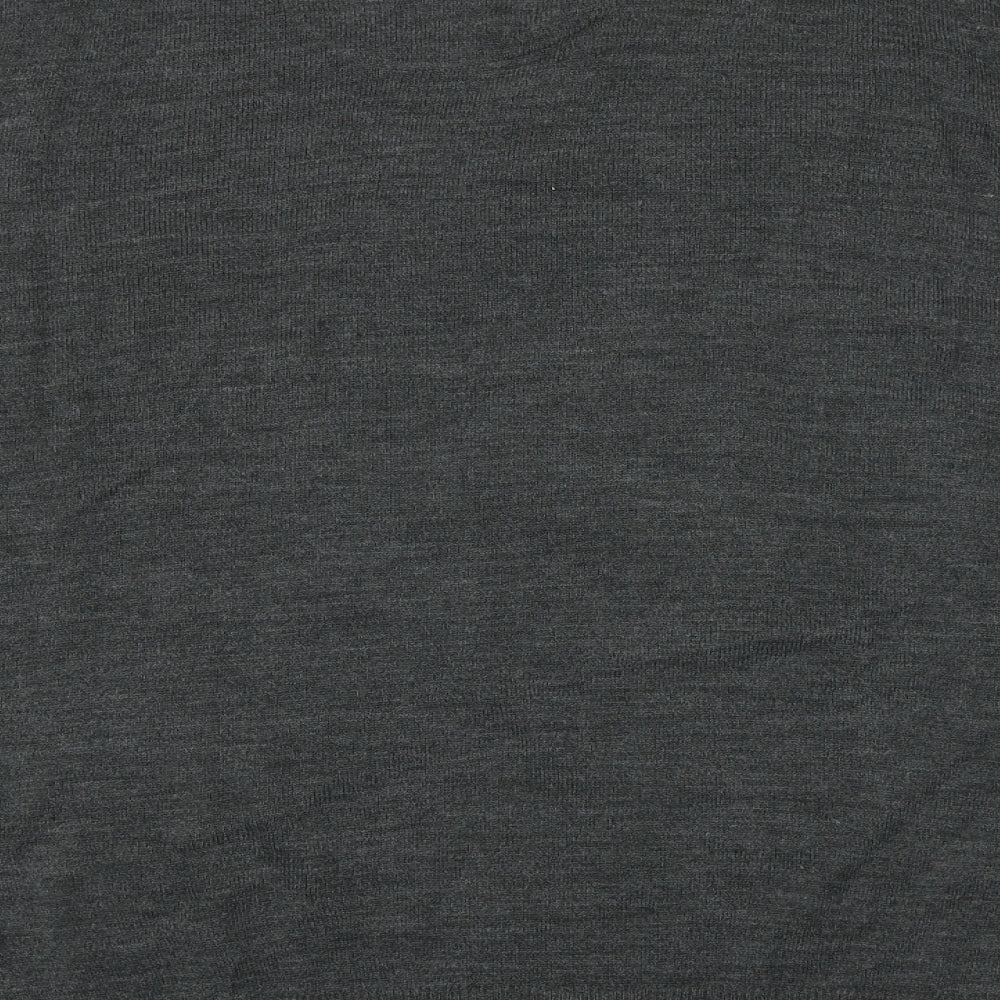 Kensington Mens Grey Round Neck Acrylic Pullover Jumper Size L Long Sleeve