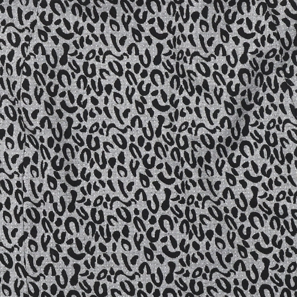 Papaya Womens Grey Animal Print Polyester A-Line Skirt Size 16 - Leopard Pattern